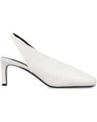 Jil Sander - Square-Toe Slingback Pumps - Lyst