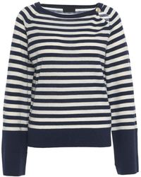 Liu Jo - Striped Cut-Out Detailed Jumper - Lyst