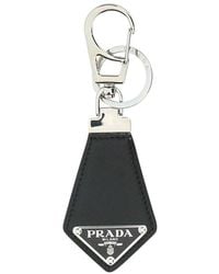 Prada - Leather Key Ring - Lyst