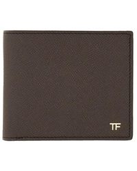 Tom Ford - T Logo Bi-fold Wallet - Lyst