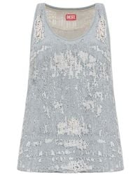 DIESEL - Denim Top E-Dalby-Fsg - Lyst