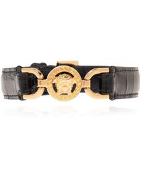 Versace - Leather Bracelet, - Lyst