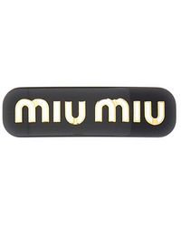 Miu Miu - Logo Plaque Hair Clip - Lyst