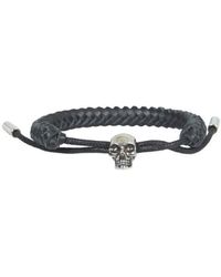 Alexander McQueen - Woven Skull Charm Bracelet - Lyst