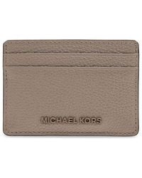 MICHAEL Michael Kors - Jet Set Pebbled Leather Card Case - Lyst
