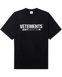 Vetements - Logo-print Drop-shoulder T-shirt - Lyst