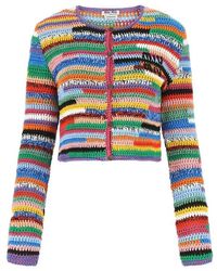 Miu Miu Multicolor Crochet Cardigan