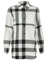 Burberry - Check Cotton Shirt - Lyst