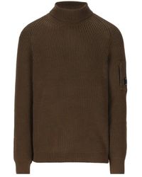 C.P. Company - Lens-detailed Roll-neck Knitted Jumper - Lyst