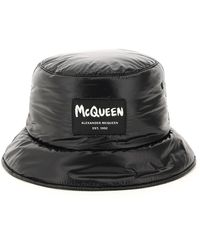 Alexander McQueen 'mcqueen Graffiti' Bucket Hat - Black
