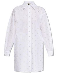Fendi - Monogrammed Shirt Dress, - Lyst