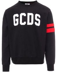 Gcds - Logo Embroidered Crewneck Sweatshirt - Lyst
