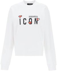 DSquared² - Icon Game Lover Sweatshirt - Lyst