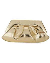THEMOIRÈ - Metallic Effect Clutch Bag - Lyst