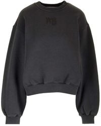 T By Alexander Wang - Crewneck Long-Sleeved Sweatshirt - Lyst