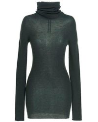 Womens Clothing Jumpers and knitwear Turtlenecks Rick Owens Synthetic Turtleneck in Purple 