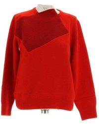 The Row - Enid Two-tone Wool And Cashmere-blend Sweater - Lyst