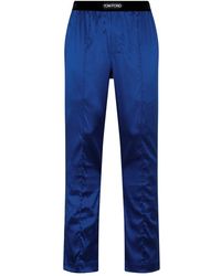Tom Ford - Logo Waist Satin Pajama Trousers - Lyst