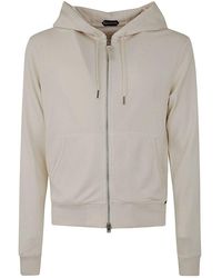 Tom Ford - Zip-up Drawstring Jersey Hoodie - Lyst