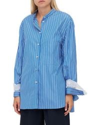 Erika Cavallini Semi Couture - Striped Long-sleeved Shirt - Lyst