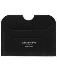 Acne Studios - Logo Leather Card Case - Lyst