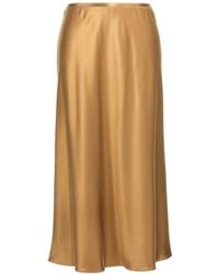 Max Mara - Carnet Satin Midi Skirt - Lyst
