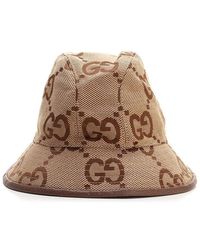 Gucci - GG Supreme Wide Brim Bucket Hat - Lyst