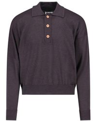 Magliano - Long-sleeved Knitted Polo Shirt - Lyst