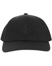 Herren Accessoires Hüte Stone Island Baumwolle Baseballkappe mit Logo in Schwarz für Herren Caps & Mützen 