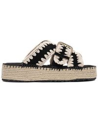 Mou - Crossover Strapped Sandals - Lyst