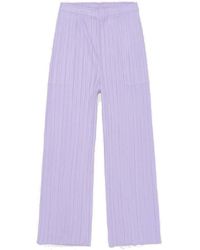 Pleats Please Issey Miyake - Pleated Straight Leg Pants - Lyst