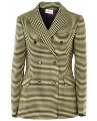 P.A.R.O.S.H. - Double Breasted Houndstooth Blazer - Lyst