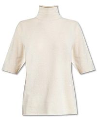 Jil Sander - Roll-neck Short Sleeved Knit Top - Lyst