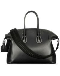 Givenchy - Small Antigona Sport Bag In Leather With Metallic Details - Lyst