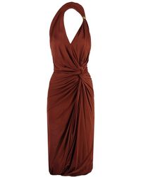 Bottega Veneta - Draped Jersey Dress - Lyst