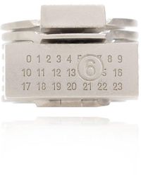 MM6 by Maison Martin Margiela - Brass Ring With Logo, - Lyst