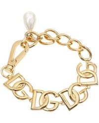 Dolce & Gabbana Knitted Bracelet Color - Metallic
