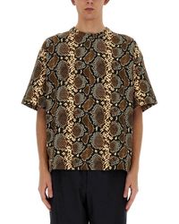 Jil Sander - T-Shirt With Animal Pattern - Lyst