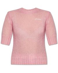 Ganni - Sweater With Logo - Lyst