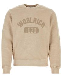 Woolrich - Beige Cotton Sweatshirt - Lyst