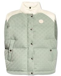 Gucci - GG Cotton-blend Canvas Puffer Vest - Lyst