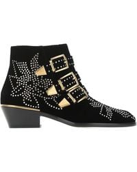 chloe black booties