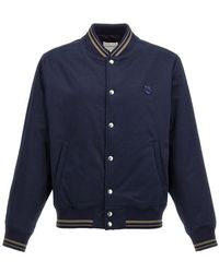 Maison Kitsuné - Logo Embroidery Bomber Jacket - Lyst