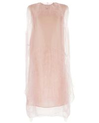 Prada Technical Voile Dress in Pink | Lyst