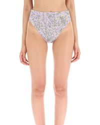 Tory Burch - Floral Printed High Waisted Bikini Bottom - Lyst