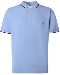 Fay - Logo Embroidered Short-sleeved Polo Shirt - Lyst