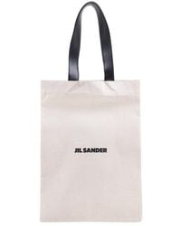 Jil Sander - Logo Printed Top Handle Bag - Lyst
