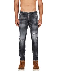 DSquared² - Distressed Slim-cut Jeans - Lyst