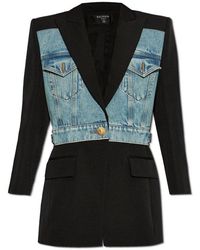 Balmain - 1-Button Panelled Jacket - Lyst