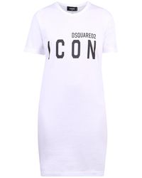 DSquared² Icon T-shirt Dress - White